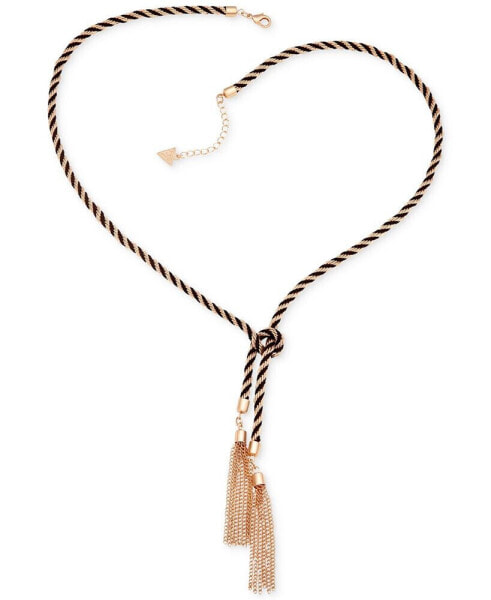 Two-Tone Knotted Tassle Necklace