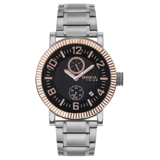 Часы и аксессуары Breil Мужские наручные часы EW0590 Чёрный Серебристый Ø 43 mm