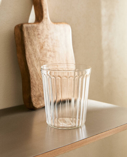 Borosilicate tumbler with lines