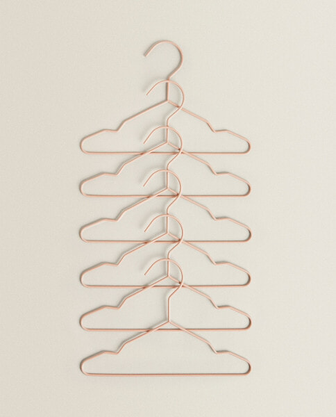 Pack of rubberised baby hangers (pack of 6)