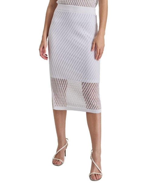 Women's Open-Stitch Pencil Skirt