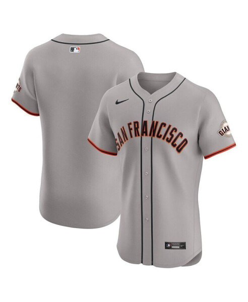 Men's Gray San Francisco Giants Road Vapor Premier Elite Patch Jersey