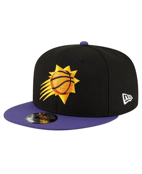 Бейсболка New Era мужская Черно-фиолетовая Phoenix Suns официального цвета команды 2Tone 9FIFTY Snapback