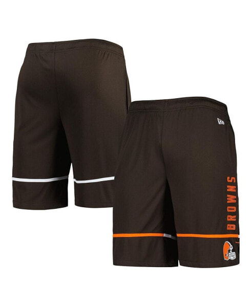 Men's Brown Cleveland Browns Combine Authentic Rusher Training Shorts
