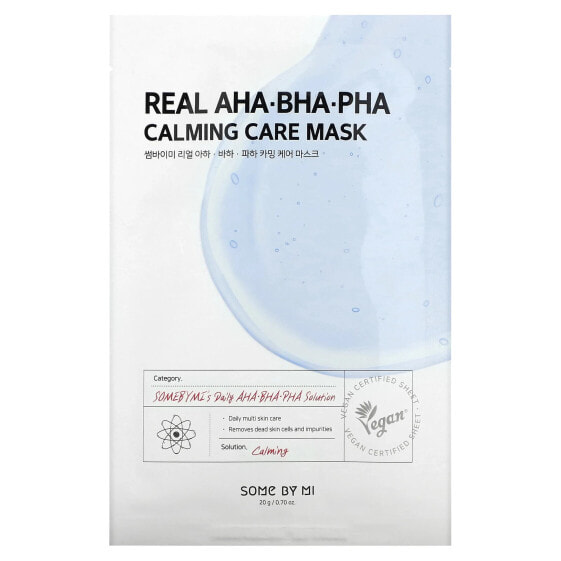 Real AHA BHA PHA Calming Care Beauty Mask, 1 Sheet, 0.7 oz (20 g)