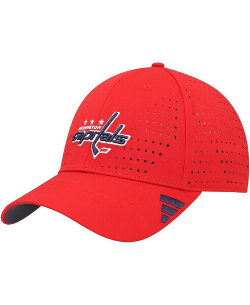 Men's Red Washington Capitals Laser Perforated AEROREADY Adjustable Hat
