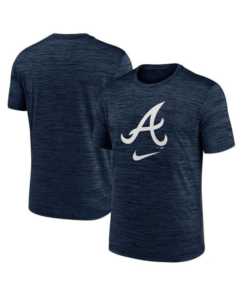 Men's Navy Atlanta Braves Logo Velocity Performance T-shirt