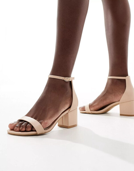 Truffle Collection block heel sandals in beige