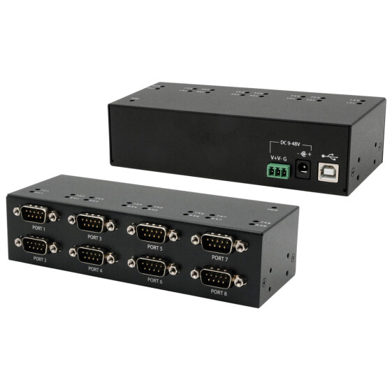 Exsys EX-13078HM USB 2.0 zu 8 x Seriell RS-232 FTDI Chip-Set Metallgehäuse - Cable/adapter set