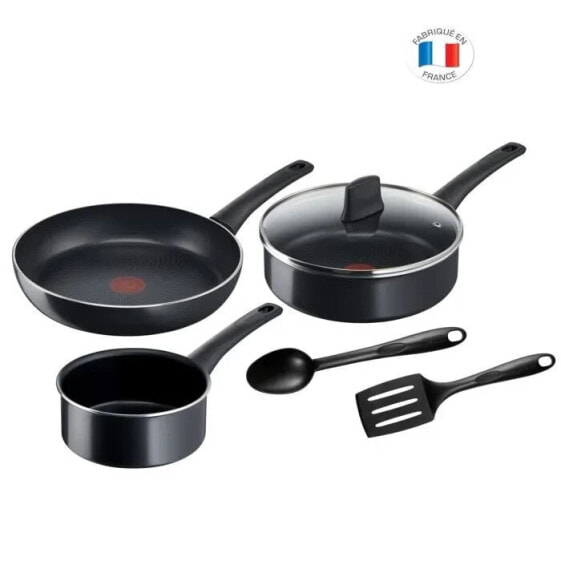 Набор посуды Tefal C2789602 6 предметов, кастрюля, сковорода, сотейник с крышкой, индукция, антипригарное покрытие, произведено во Франции