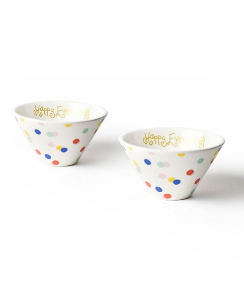 by Laura Johnson Happy Dot Mod Small Bowl, Set of 2