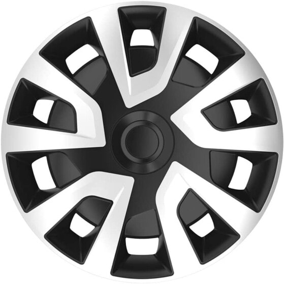 AUTO-STYLE Revo-Van Wheel Trims Set 15 Inch Silver/Black (Sphere)