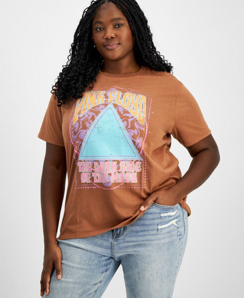 Trendy Plus Size Pink Floyd Graphic Print T-Shirt