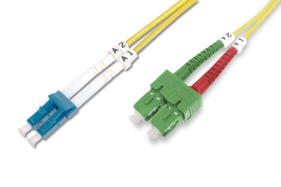 DIGITUS Fiber Optic Singlemode Patchcable SC ( APC ) to LC ( PC ) - 5 m - I-VH - OS2 - SC/APC - LC
