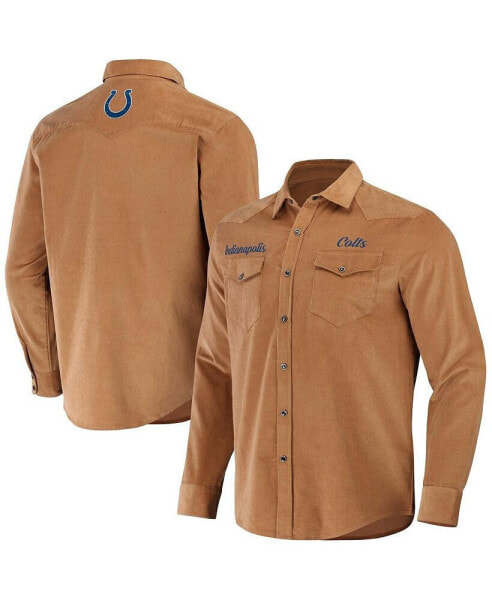 Рубашка мужская Fanatics коллекция Darius Rucker Indianapolis Colts Full-Snap Western - тёмно-коричневая