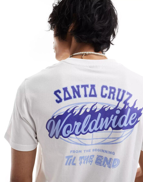 Santa Cruz worldwide graphic t-shirt in white