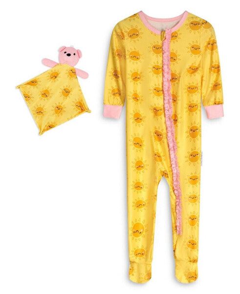 Пижама Max & Olivia Baby Girls Snug Fit Coverall One Piece.