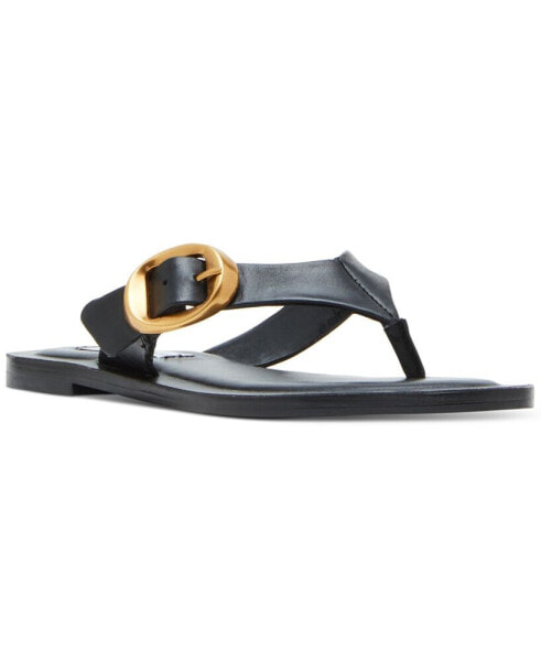 Women's Rays Buckle T-Strap Slide Sandals