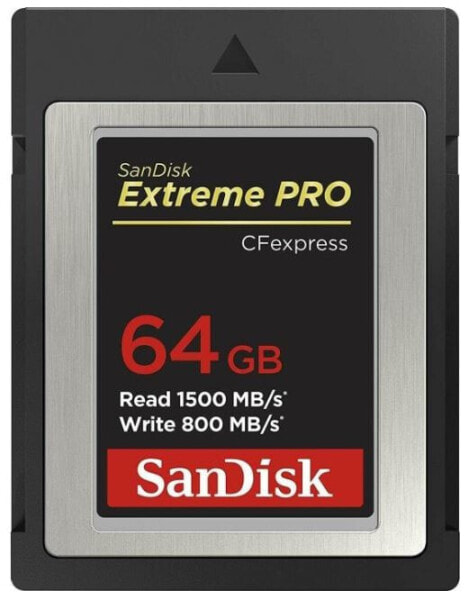 SanDisk ExtremePro 64GB - 64 GB - CFexpress - 1500 MB/s - 800 MB/s - Black