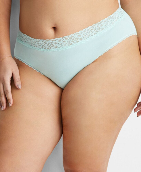 Women's Cotton Blend Lace-Trim Hipster Underwear, Created for Macy's