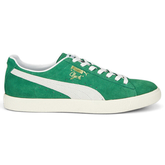 Puma Clyde Og Lace Up Mens Green Sneakers Casual Shoes 39196203