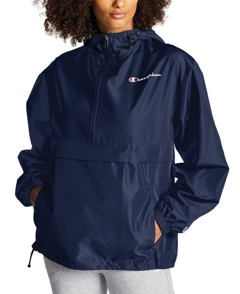 Women's Packable Hooded Windbreaker Jacket