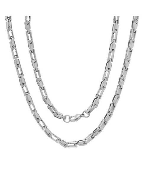 Men's Stainless Steel 24" Rounded Bicycle Link Chain Necklaces