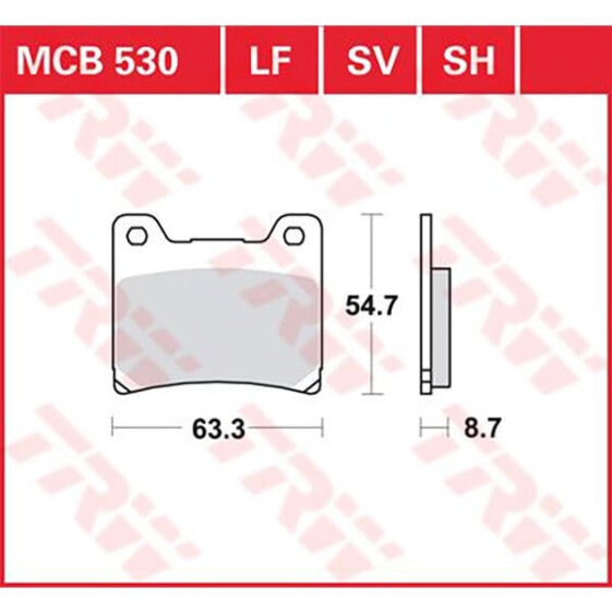 TRW Allround Organic Standard Yamaha BT 1100 Bulldog 03 Rear Brake Pads