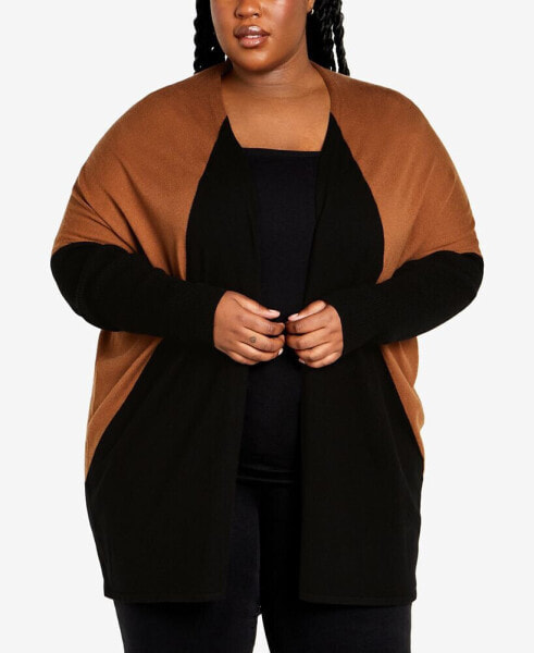 Plus Size Splice It Cardigan Sweater