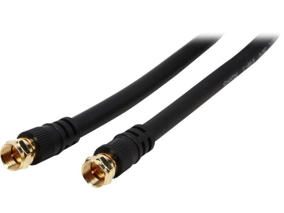 C2G 29132 Value Series F-Type RG6 Coaxial Video Cable, Black (6 Feet, 1.82 Meter