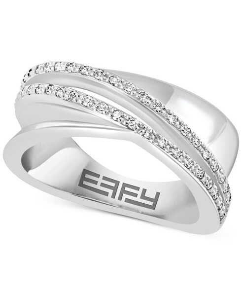 EFFY® Diamond Crossover Statement Ring (1/5 ct. t.w.) in Sterling Silver