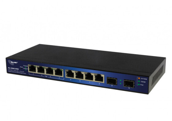 ALLNET ALL-SG8210PM - Managed - L2+ - Gigabit Ethernet (10/100/1000) - Power over Ethernet (PoE) - Wall mountable