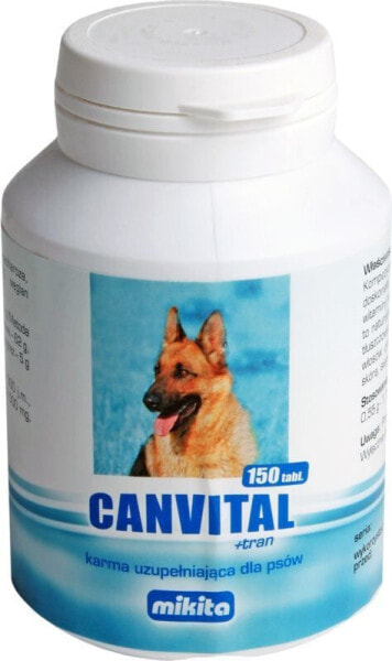 Витамины и добавки для кошек и собак MIKITA CANVITAL PLUS с рыбьим жиром 150 шт