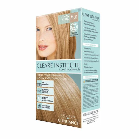 Перманентный крем-краска Clearé Institute Colour Clinuance Nº 8.0-rubio claro