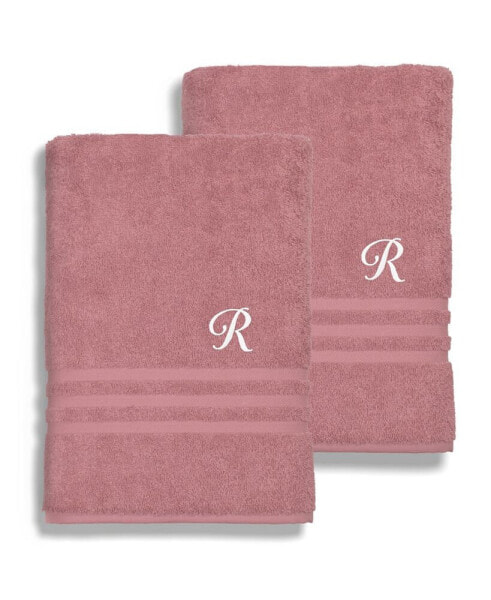 Textiles Turkish Cotton Personalized 2 Piece Denzi Bath Towel Set, 54" x 27"