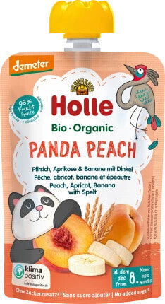 Quetschie Panda Peach, Pfirsich, Aprikose, Banane mit Dinkel ab 8 Monaten, 100 g