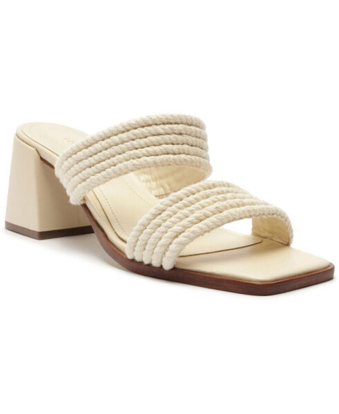 Women's Bridget Woven Mid Block Heel Sandals