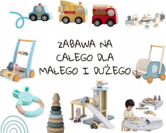 LeanToys Lalka Bobas Sweterek w Paski Czapeczka Szalik Niebieski