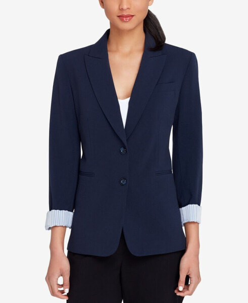 Notched Two-Button Blazer