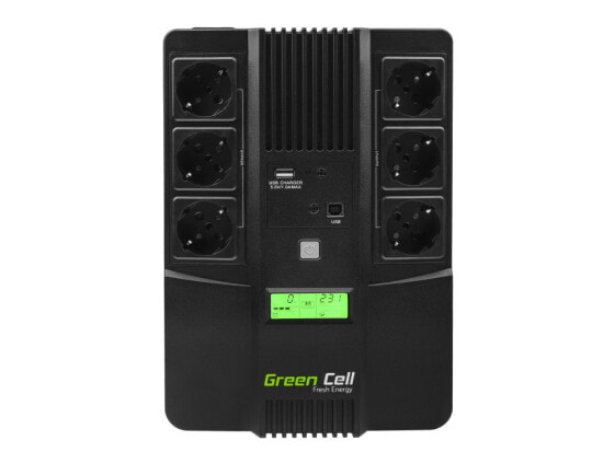 Green Cell AiO 800VA LCD - Line-Interactive - 0.8 kVA - 480 W - 220 V - 240 V - 50/60 Hz