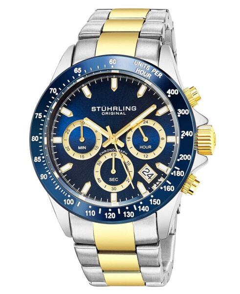 Наручные часы мужские Stuhrling Gold - Silver Tone Stainless Steel Bracelet 42 мм