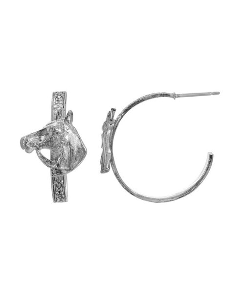 Horse Head Hoop Earrings