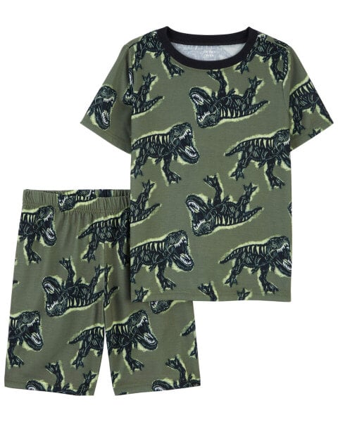 Kid 2-Piece Dinosaur Loose Fit Pajama Set 8