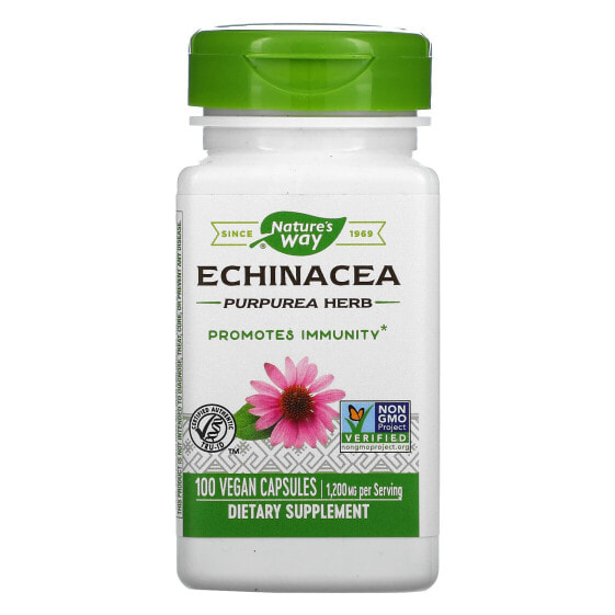 Echinacea Purpurea Herb, 1,200 mg, 100 Vegan Capsules (400 mg Per Capsule)