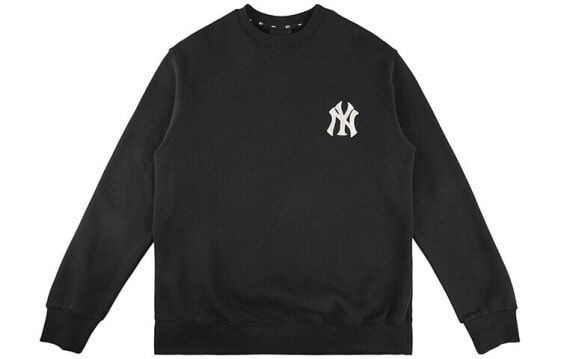 MLB 纽约洋基队 圆领宽松刺绣加绒卫衣 男女同款 黑色 / Толстовка MLB 31MT51061-50L