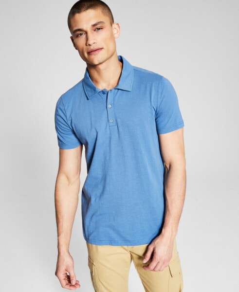 And Now This Men's Knit Polo Shirt Copen Blue L