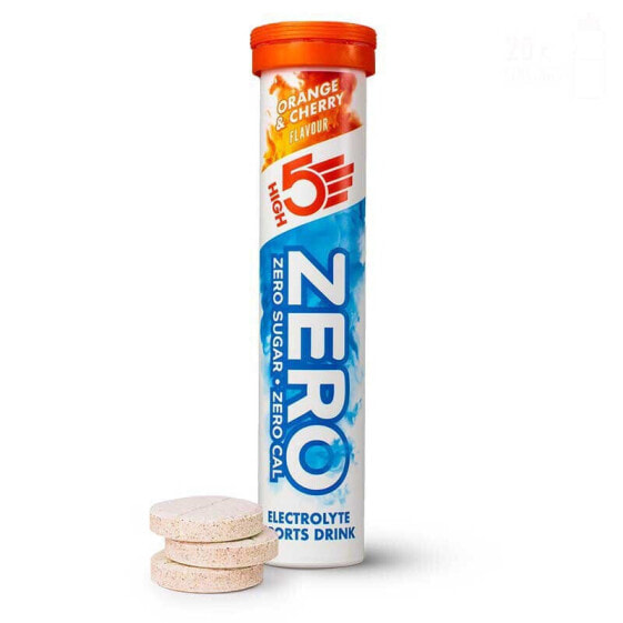 Электролиты ZERO HIGH5 в виде таблеток 20 штук, апельсин и вишня