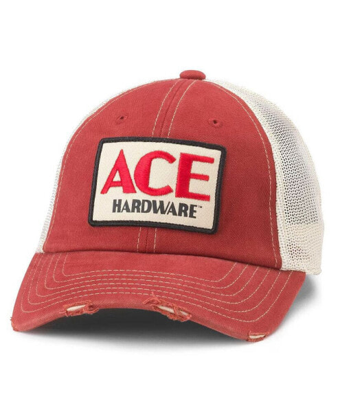 Men's Red/Natural Ace Hardware Orville Adjustable Hat