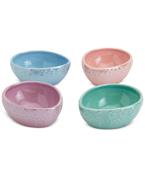 Iridescent Figural Egg Bowls, Set of 4