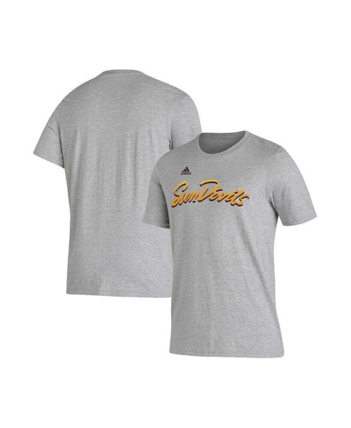 Men's Heathered Gray Arizona State Sun Devils Rising Devil Strategy Game Fresh T-shirt